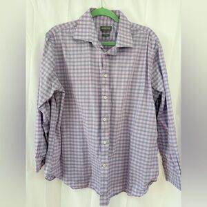 Michael Kors Pink and Blue Plaid Men's Shirt